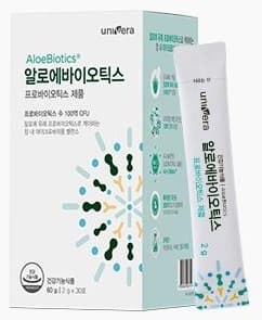 알로에바이오틱스 상자와 스틱