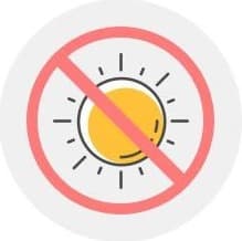 해에 금지 표시를 한 아이콘