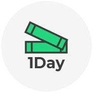 스틱 두 개와 1Day 글자 아이콘