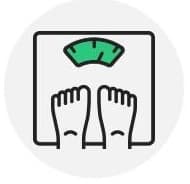 체중계 위의 두 발 아이콘