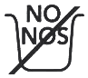 NO / NOS 비커 사선 로고