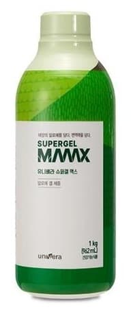 유니베라 슈퍼겔 맥스 초록 병 1 kg (962 mL) — SUPERGEL MAX 라벨
