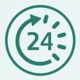 24 시계 선 아이콘